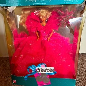 Vintage Happy holidays Barbie 1990, vintage barbie doll